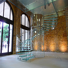 Modern steel wood stairs fancy home Staircase decoration glass stair for indoor - 副本