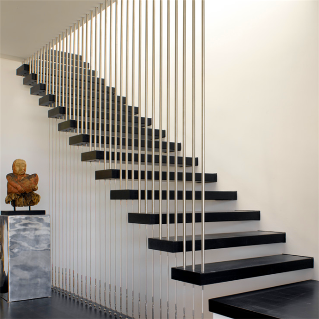 J-PRIMA led glass steel wood floating stairs 