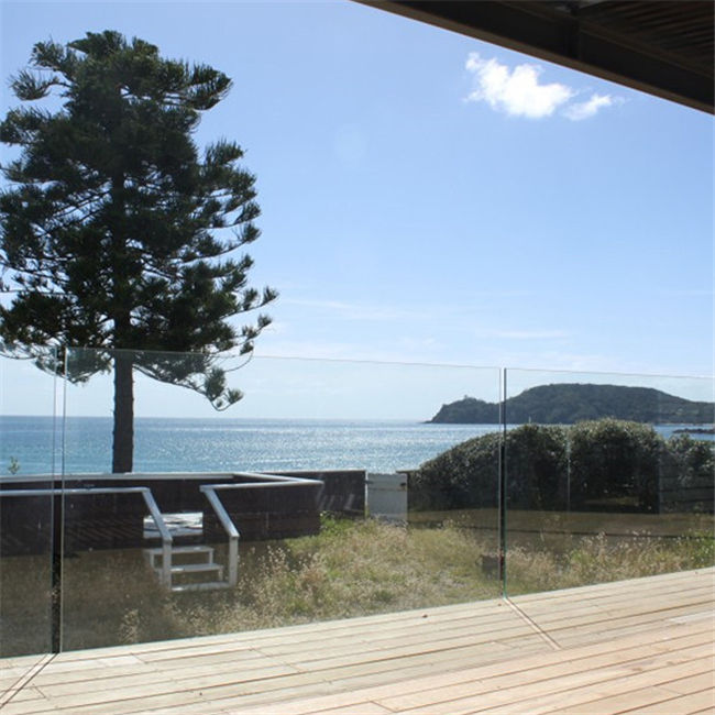 J-clear tempered glass handrails frameless glass balcony railing - 副本