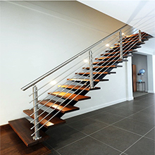 European style L sharp straight staircase 