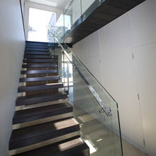 Modern interior floatings used metal stairs wood staircase