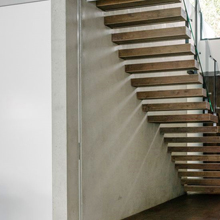 Oak Tread Stairs Floating Cantilevered Staircase