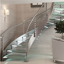 Modern spiral design curved staircase for home use