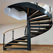  Interior Modern Design Stainless Steel Glass Spiral Staircase 