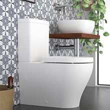 High European standard ceramic two piece wall hung toilet from China