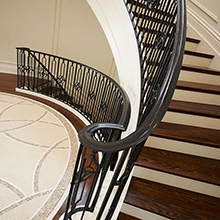 Interior Curved Wooden Staircase 