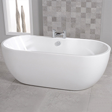 small freestanding bathtub acrylic transparent white stone bathtub