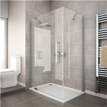  Sliding Shower Door With Aluminium Frame, Polished Tempered Glass