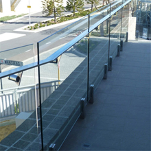 Balcony glass railings stainless steel spigot frameless glass railing