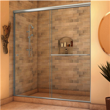 Interior glass shower door for hotel or home use