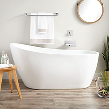 Freestanding Modern Seamless 52 inch Bathtub