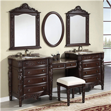 Double sink bathroom vanity,french antique bathroom vanity cabinet