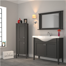 Simple waterproof floor standing corner bathroom vanities