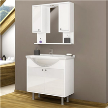 America style Solid wood 30 inch floor standing wooden bathroom vanity with single basin
