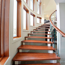 Modern staircase/open stairs design/curved stairway