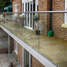 Modern balcony stainless steel glass railing hot design