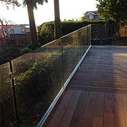 Popular design glass balcony railing with tempered glass 