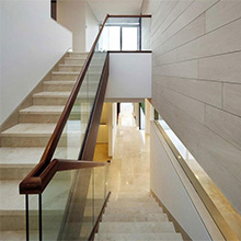 Popular and economic Aluminum U channel base frameless glass railing 