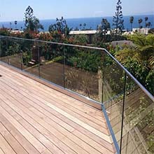 Home aluminum u channel railing/glass railing u profile design 