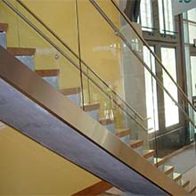 U shape channel tempered glass railing 