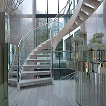 indoor staircase designs / circular stair/ stair curved staircase China 