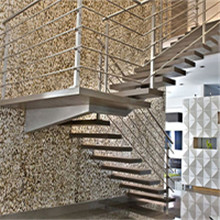 Modern design straight staircase for home