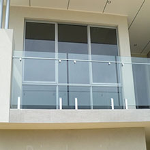 spigots glass railing