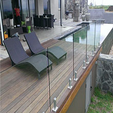 spigots glass railing