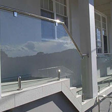 spigots glass railing