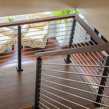 Outdoor Metal Stair Railing with rod baluster