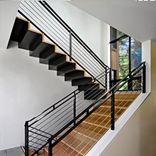 Exterior prefab handrail stainless steel wire rod railing design for front porch