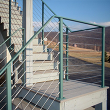 outdoor balustrade stainless steel wire with 4mm steel cable railing