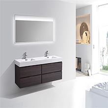 Modern wall hung bathroom vanity hanging corner plywood wooden bathroom cabines vanity