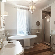 Rectangle indoor acrylic freestanding bathtub