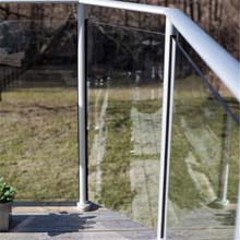 Quality assured glass railing for exterior 