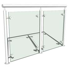 One-stop service baluster glass railing with bottom price 