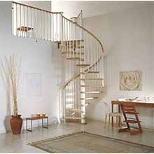 Indoor stainless steel handrail glass spiral staircase
