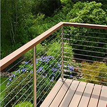 Modern custom stainless steel balustrade, stainless steel cable railing