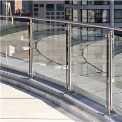 Outdoor balcony stainless steel railing post glass railing balustrade staircase glass railing designs-A04