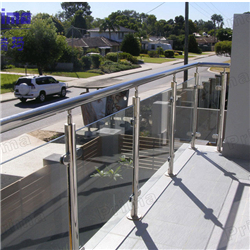 Factory Direct Sale Easy To Install Top Mounted post glass Railing Outdoor Railing Balustrade-A09