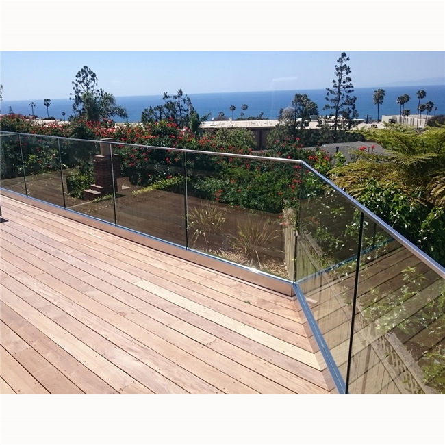 S-U Channel Terrace Glass Railing Designs