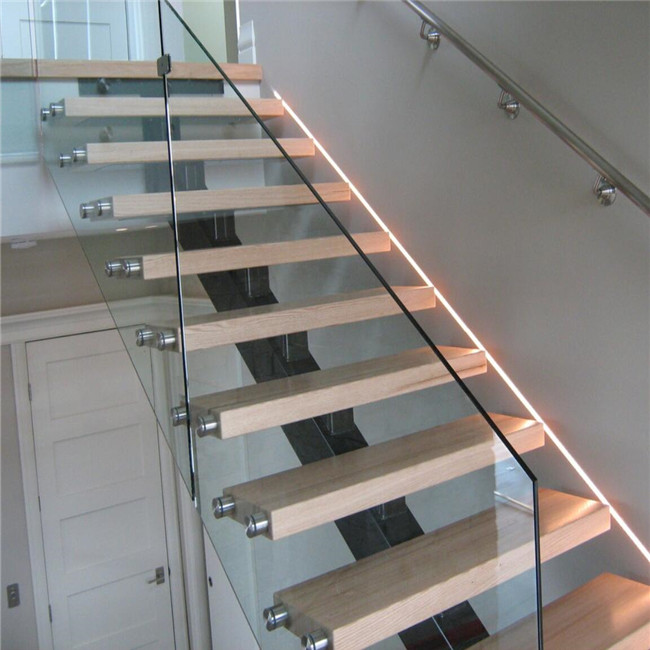 J High-end staircase stainless steel rod bar railing staircase 