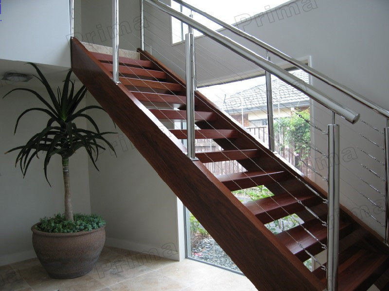 J Customized Central Beam Staircase Indoor straight staircase 