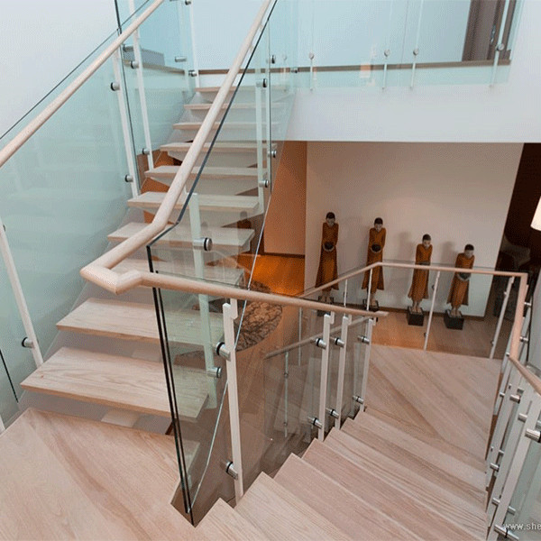 J  Modern Floating Staircase Prefab Glass Stair floating stair kits 