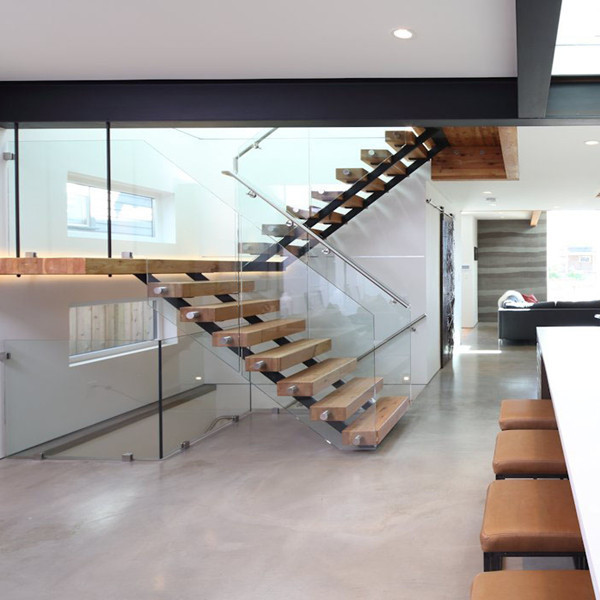 J  Prefab Steel Glass Stair Indoor 
