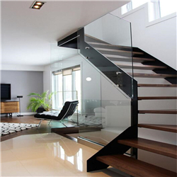 Safety toughened glass railing with standoff fittings-A