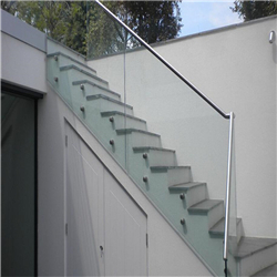 Stair Glass Railing with tempered glass and glass standoff-A
