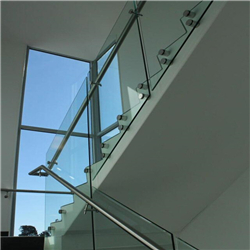 Cheapest price standoff glass railing systems/ frameless Patch fitting glass deck/ balcony railing-A