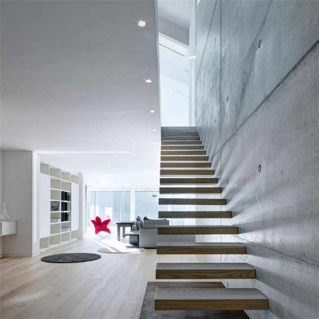 J-stair led lighting glass floating staircase