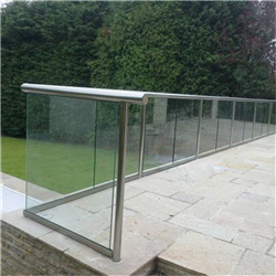 Anodized Balcony U channel aluminium profile for glass railing-A